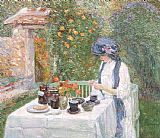 The Terre-Cuite Tea Set by childe hassam